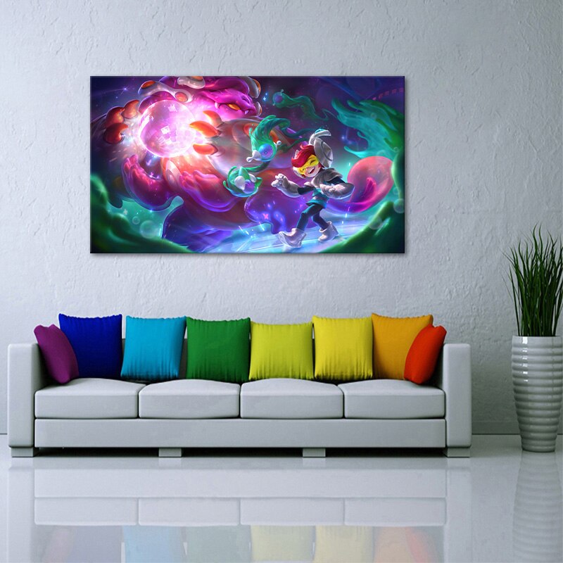 Nunu Willump "Space Groove" Poster - Canvas Painting - League of Legends Fan Store