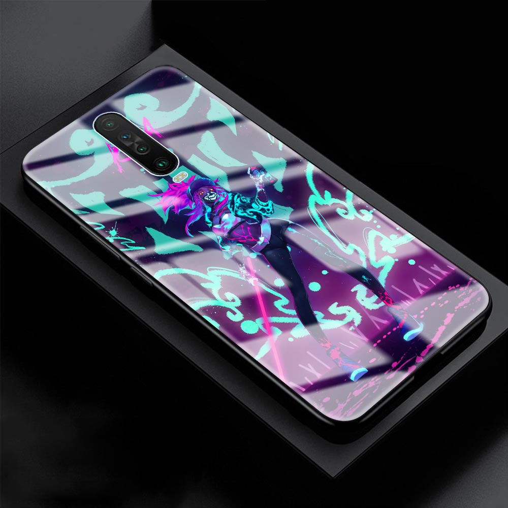 Collection 1 Glass Case For Xiaomi Redmi Note 9S 8T 9 8 Pro 7 8A Mi X3 NFC 10 Lite 9T CC9 Capa Phone Back Cover Shell League Legends LOL Kda - League of Legends Fan Store