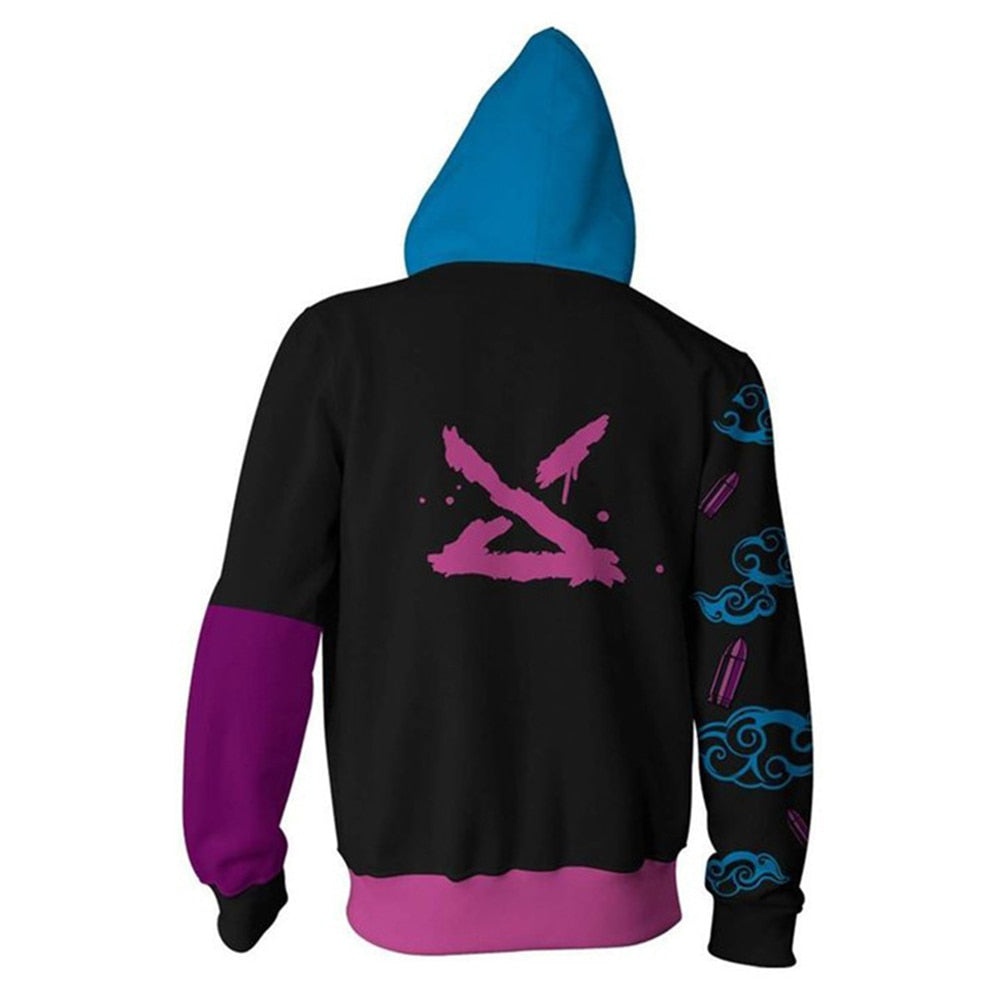 Arcane Jinx Jayce Vi Cosplay Hoodie - League of Legends Fan Store