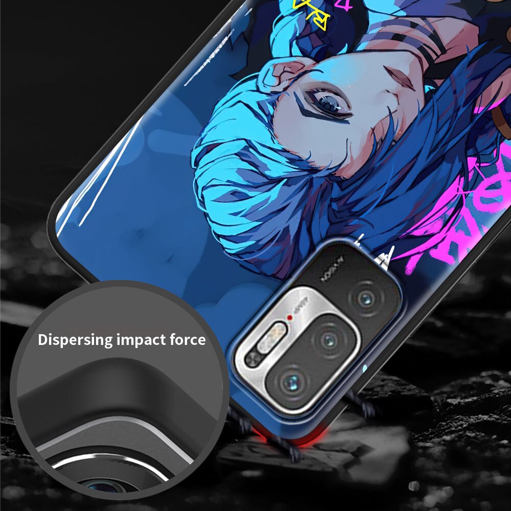 Arcane Hot Anime Soft Case For Xiaomi Redmi Note 9 8 10 Pro 9S 10S 9C NFC K40 9A 7 9T 8T 7A Black Phone Cover Silicone Shell Sac - League of Legends Fan Store