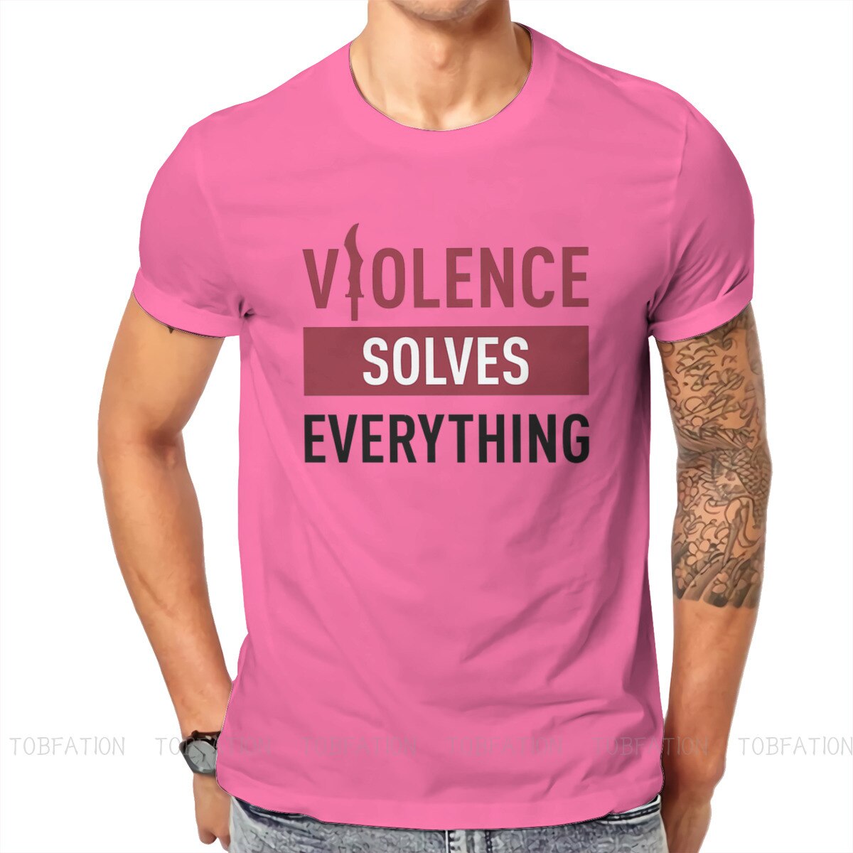 Violence Solves Everything  T Shirt - League of Legends Fan Store