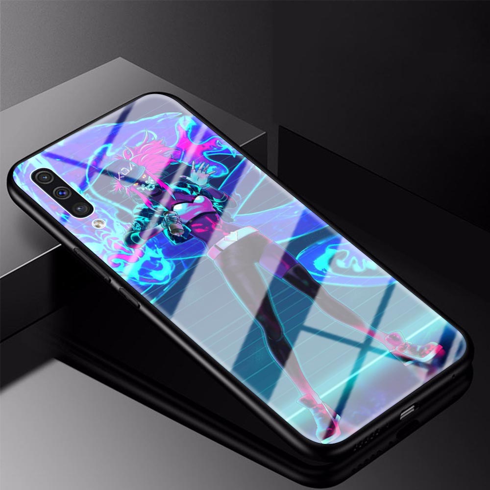 Collection 2 Glass Case For Samsung Galaxy A51 A50 A71 M31 A70 A10 A40 A30 A31 M51 Shockproof Phone Cover Back Shell League Legends LOL Kda - League of Legends Fan Store