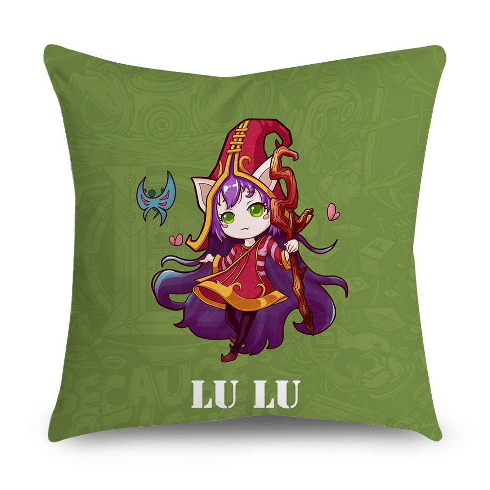 League of Legends Pillowcase Series 2 -- Lulu Amumu Jinx Yasuo Ezreal Leona Thresh Lee Sin Sona Teemo - League of Legends Fan Store