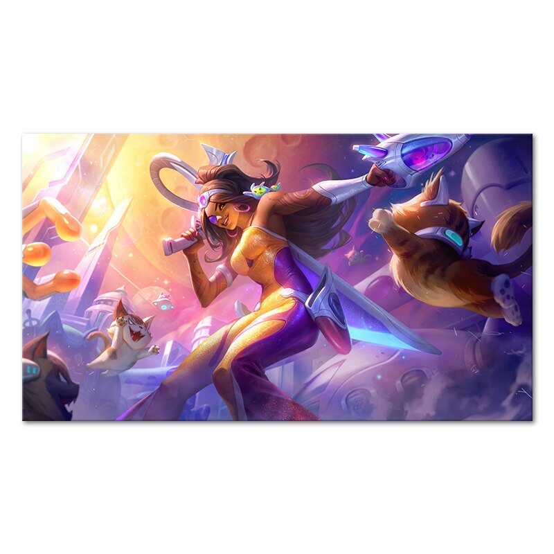 "Dark Star" Lux Rumble Nasus Nunu Lulu Samira Blitzcrank Poster - Canvas Painting - League of Legends Fan Store