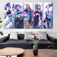 K/DA ALL OUT Akali Ahri Evelynn Kaisa Poster - Canvas Painting - League of Legends Fan Store