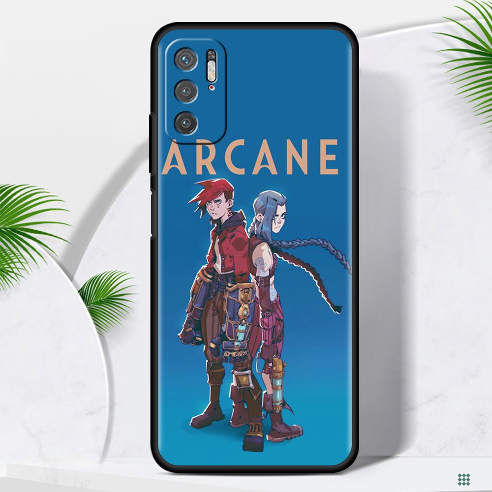 Arcane Hot Anime Soft Case For Xiaomi Redmi Note 9 8 10 Pro 9S 10S 9C NFC K40 9A 7 9T 8T 7A Black Phone Cover Silicone Shell Sac - League of Legends Fan Store