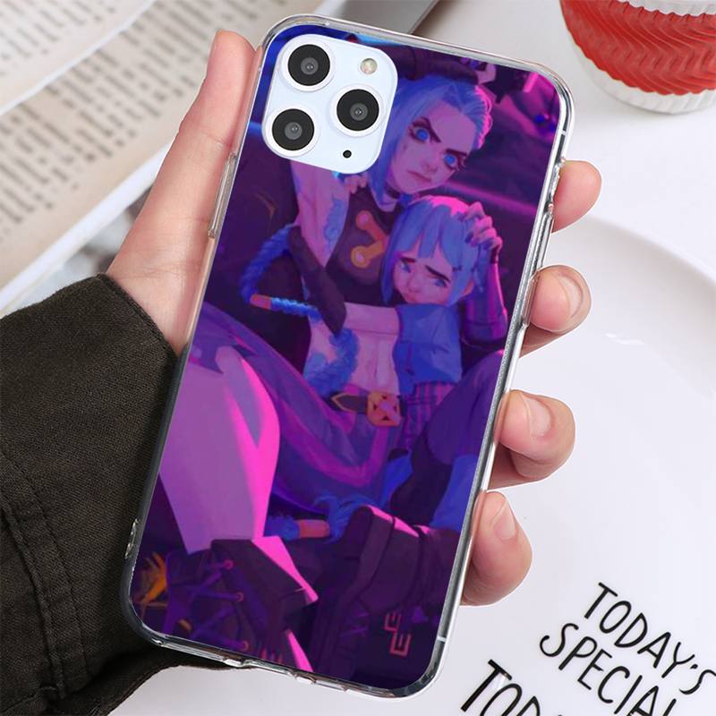 Collection 2 Arcane jinx Phone Case For iphone 13 12 11 8 7 plus mini x xs xr pro max Transparent soft - League of Legends Fan Store