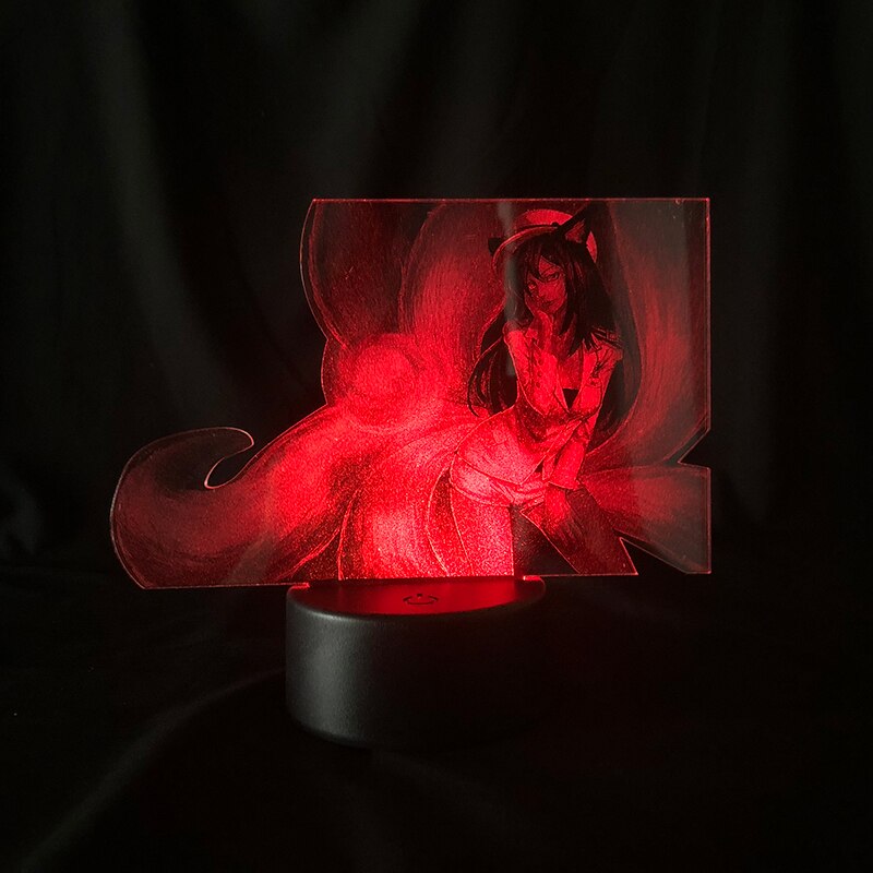 Ahri Figure -  3D Led Nightlight - Touch Sensor Two Tone - League of Legends Fan Store