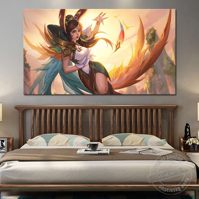 "Rave Phoenix" Xayah Poster - Canvas Painting - League of Legends Fan Store