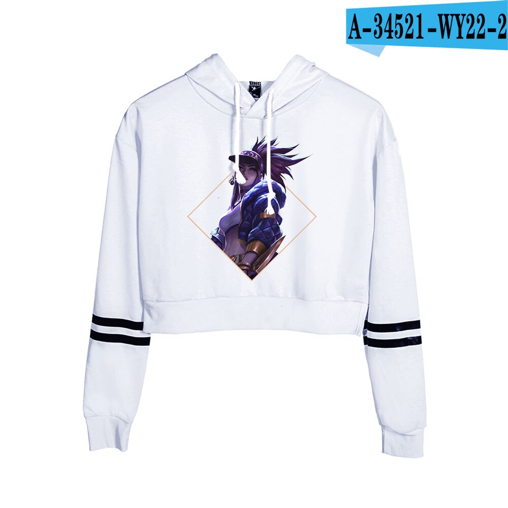 K/DA The Baddest Pullovers Navel Crop Hoodies Collection - League of Legends Fan Store