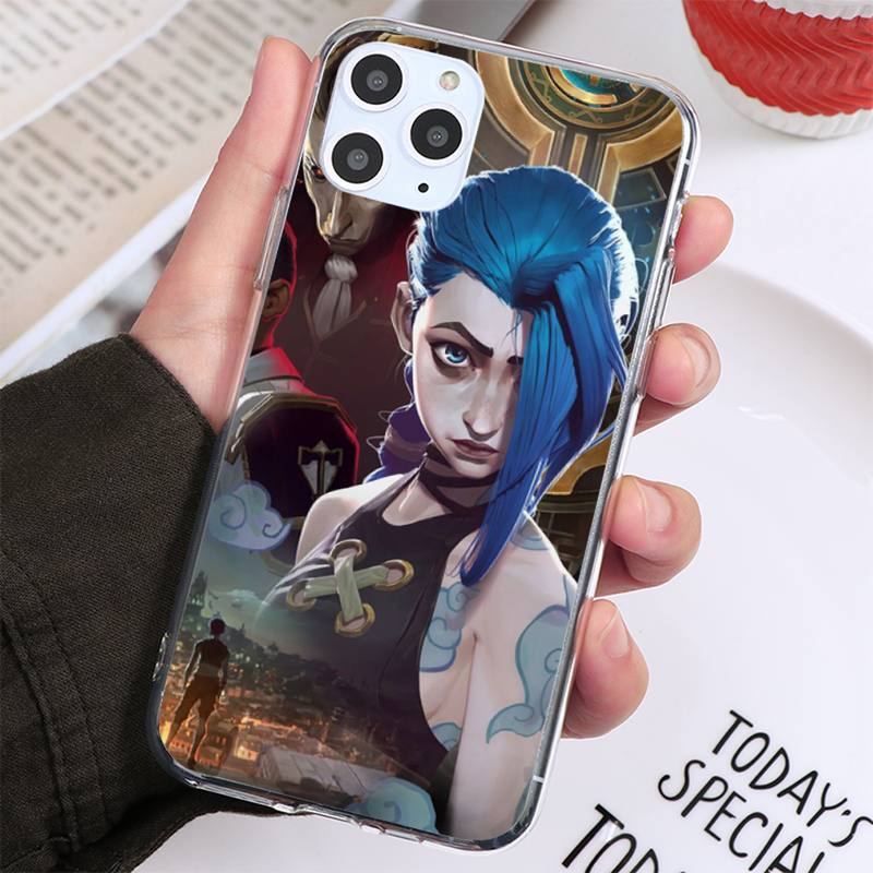 Collection 1 Arcane jinx Phone Case For iphone 13 12 11 8 7 plus mini x xs xr pro max Transparent soft - League of Legends Fan Store