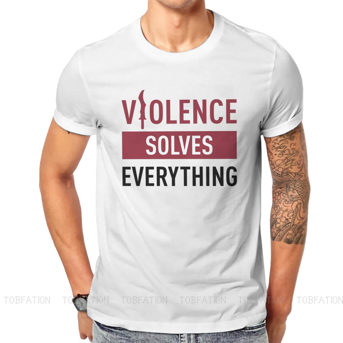 Violence Solves Everything  T Shirt - League of Legends Fan Store