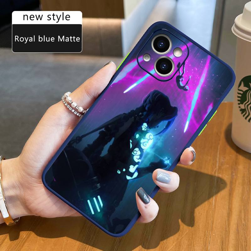 Arcane jinx Phone Case For iPhone 12 11 Mini Pro XR XS Max 7 8 Plus X Matte transparent Back Cover - League of Legends Fan Store