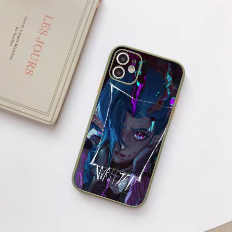 Arcane jinx Phone Case For iPhone 12 11 Mini Pro XR XS Max 7 8 Plus X Matte transparent Back Cover - League of Legends Fan Store