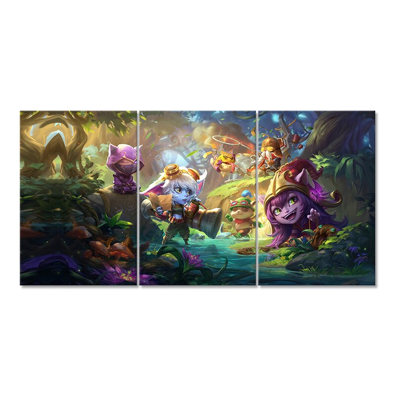 Yordles Kennen Tristana Teemo Corki Lulu Poster - Canvas Painting - League of Legends Fan Store