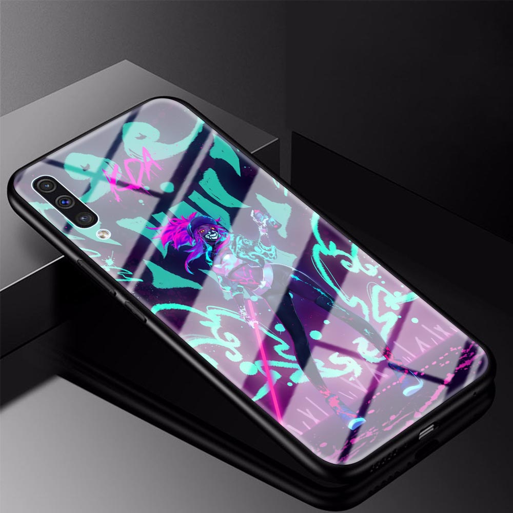 Collection 1 Glass Case For Samsung Galaxy A51 A50 A71 M31 A70 A10 A40 A30 A31 M51 Shockproof Phone Cover Back Shell League Legends LOL Kda - League of Legends Fan Store