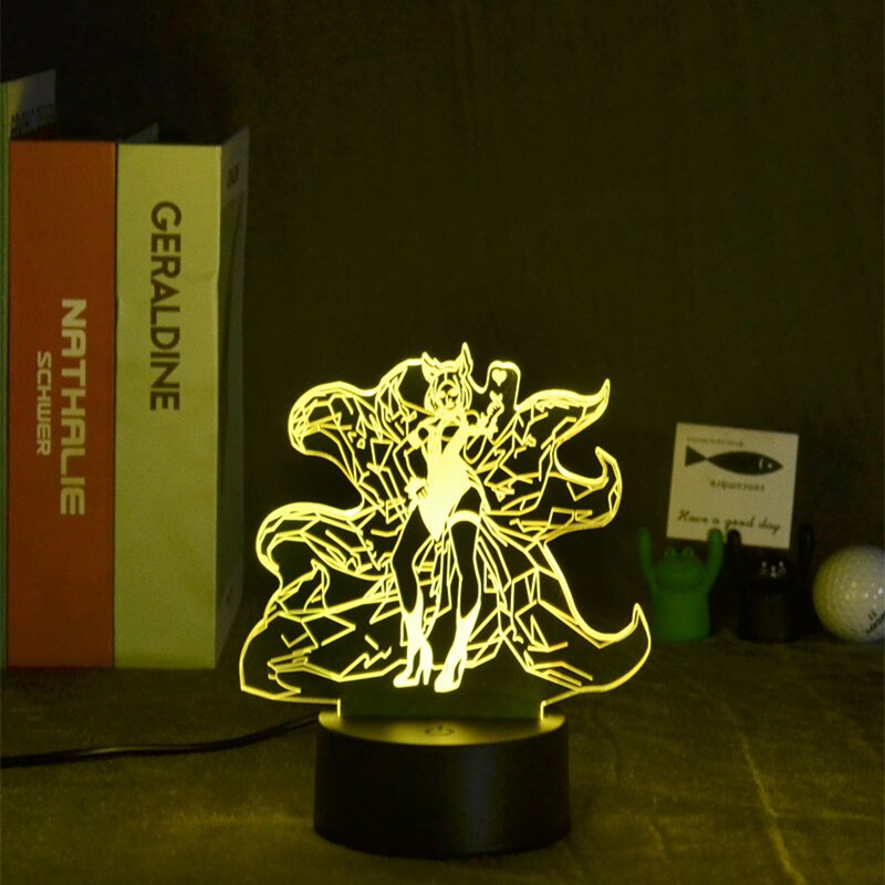 Ahri Figure 3D Led Nightlight Decor - League of Legends Fan Store