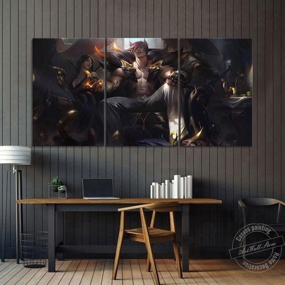 Sett "The Boss" Poster - Canvas Painting 3 - League of Legends Fan Store