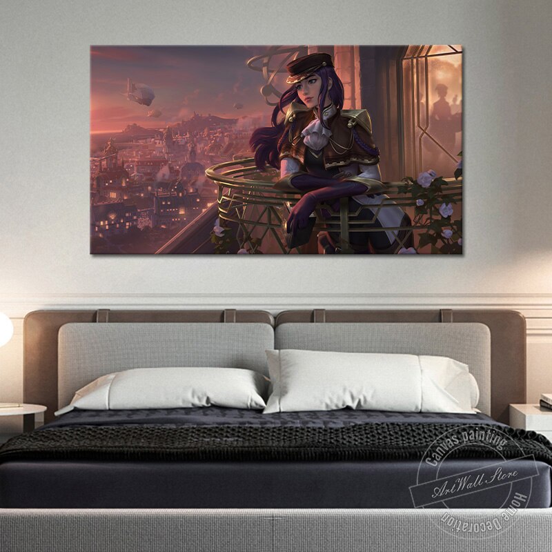 Caitlyn "The Sheriff of Piltover" Poster - Canvas Painting - League of Legends Fan Store