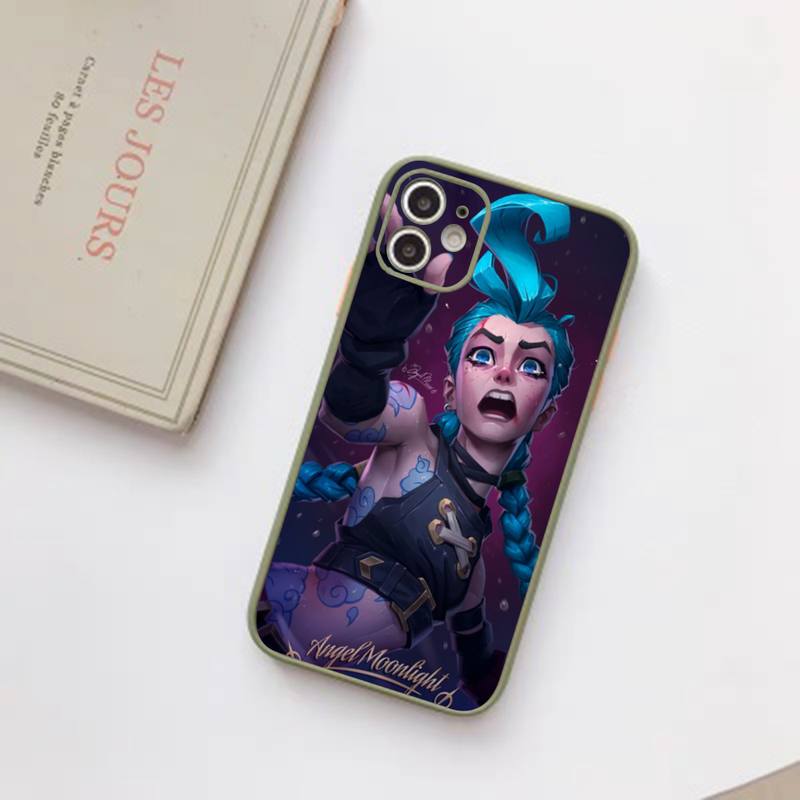 Arcane jinx Phone Case For iPhone 12 11 Mini Pro XR XS Max 7 8 Plus X Matte transparent Back Cover - League of Legends Fan Store