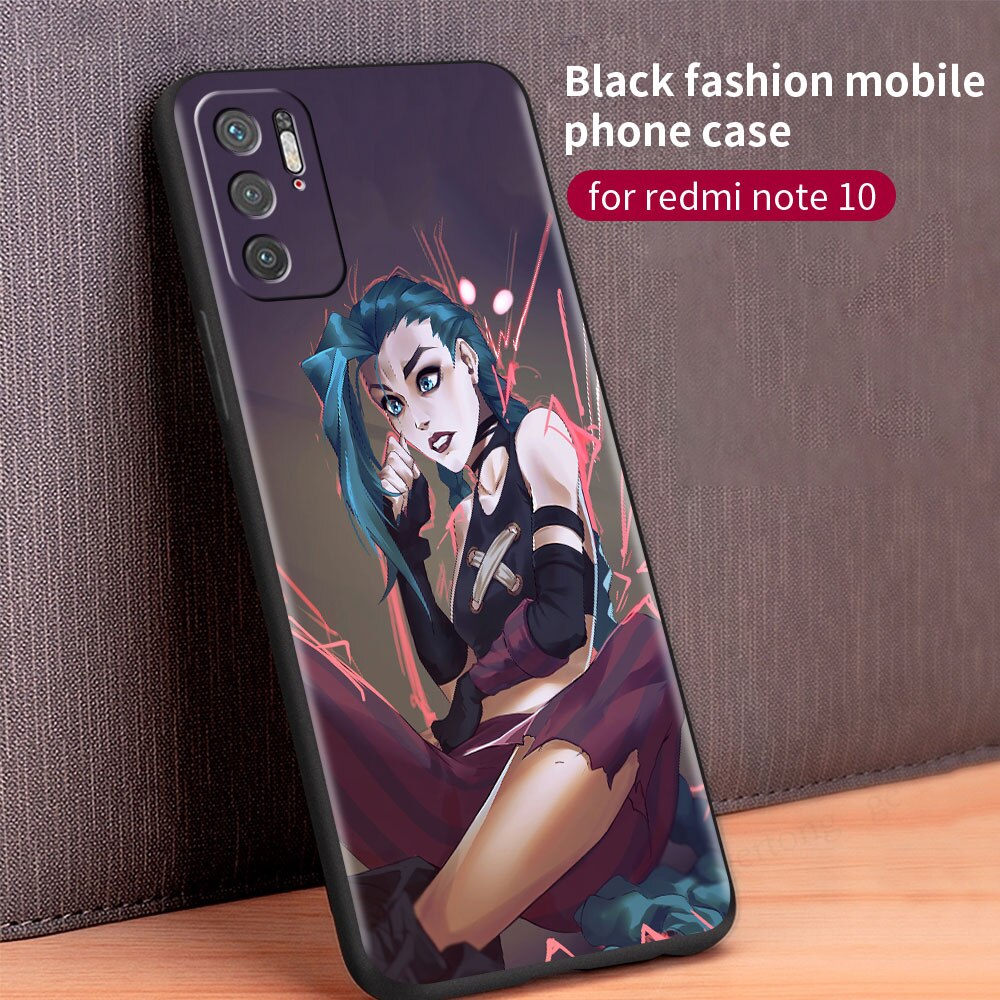 Arcane Hot Anime Soft Case For Xiaomi Redmi Note 9 8 10 Pro 9S 10S 9C NFC K40 9A 7 9T 8T 7A Black Phone Cover Silicone Shell Sac - League of Legends Fan Store