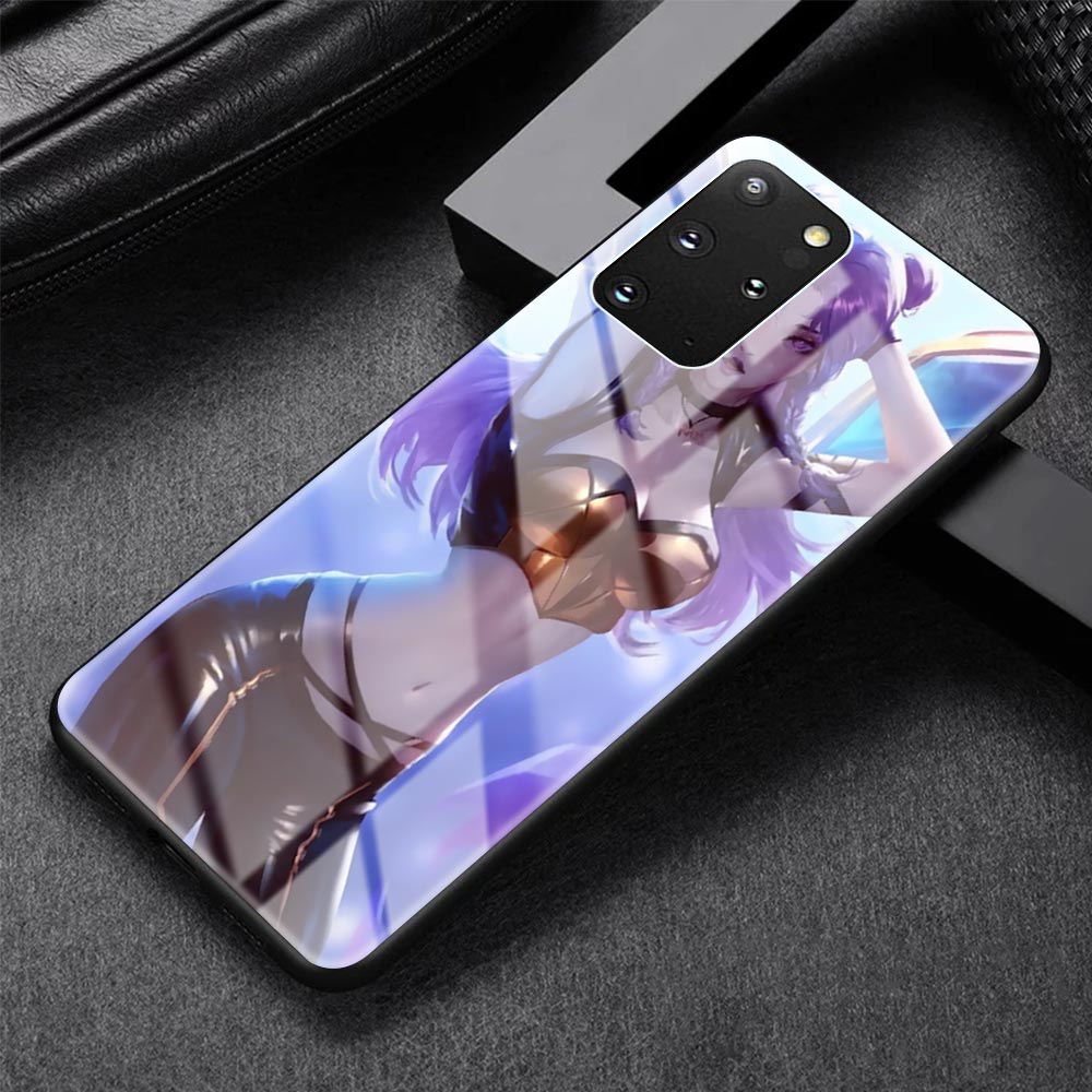 Collection 2 Glass Case For Samsung Galaxy S20 FE S10 S9 S8 Plus Note 20 Ultra 10 Lite 9 8 Phone Cover Shell League Legends LOL Kda Back Capa - League of Legends Fan Store