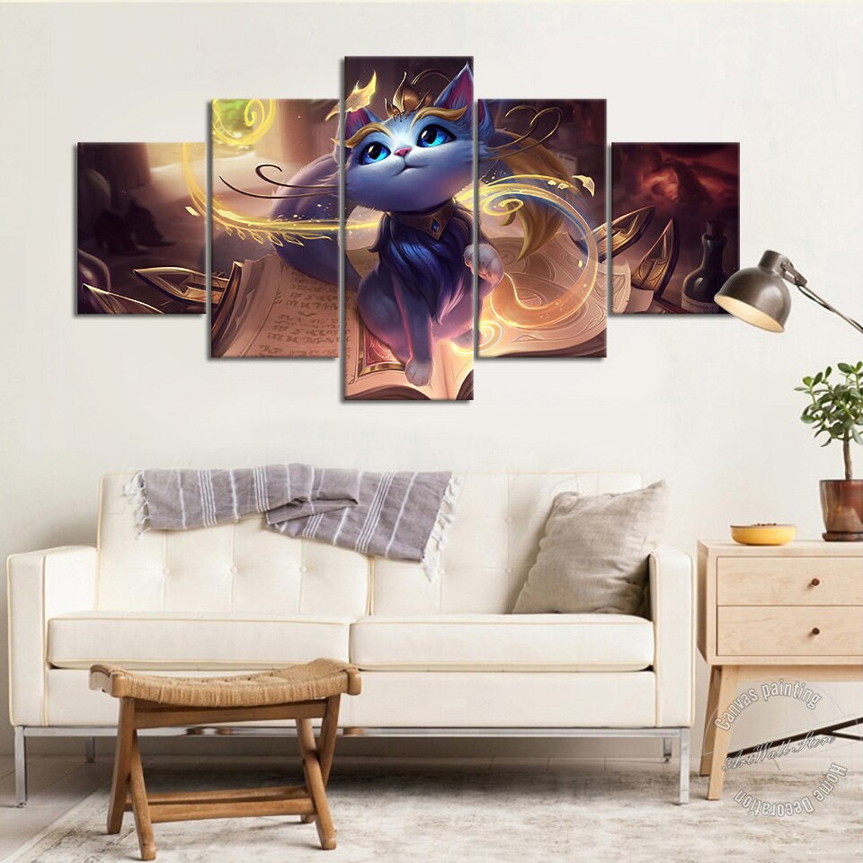 Yuumi Splash Artwork Poster - Canvas Painting - League of Legends Fan Store