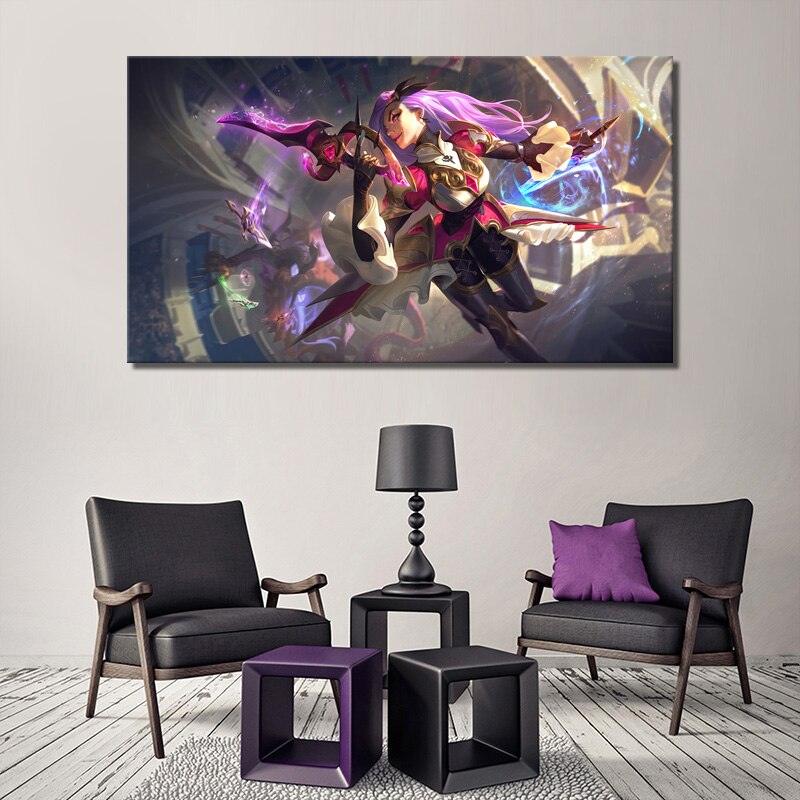 "Battle Queen" Qiyana Katarina Janna Diana Rell Poster - Canvas Painting - League of Legends Fan Store