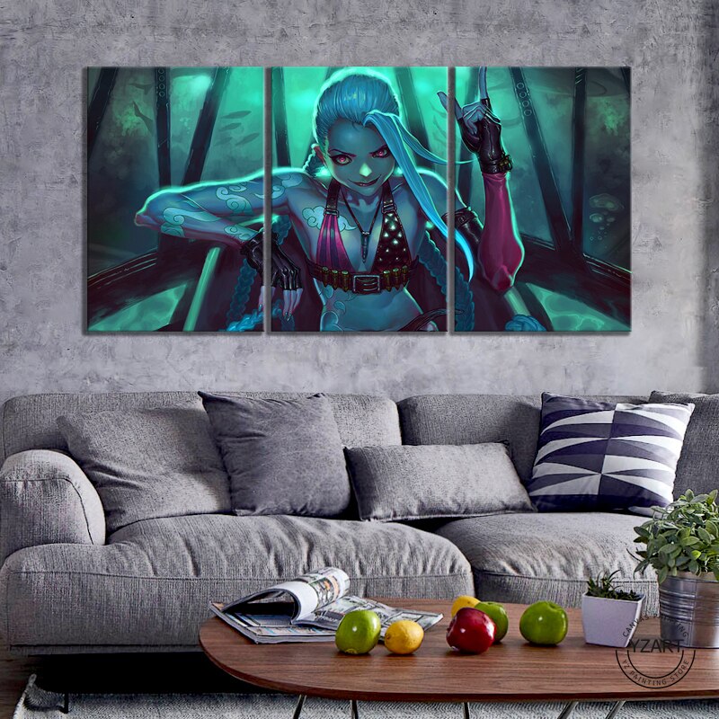 Jinx Game Poster Canvas Art for Home Decor - League of Legends Fan Store