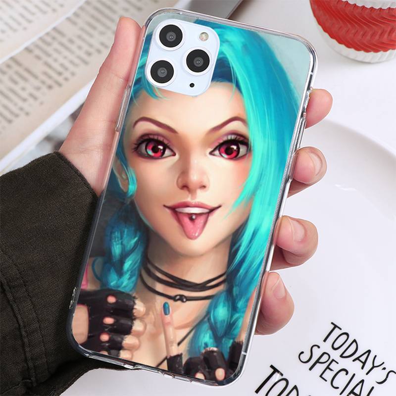 Collection 2 Arcane jinx Phone Case For iphone 13 12 11 8 7 plus mini x xs xr pro max Transparent soft - League of Legends Fan Store