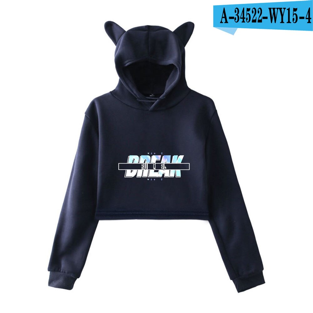 K/DA The Baddest Cat Ear Crop Hoodies Collection - League of Legends Fan Store