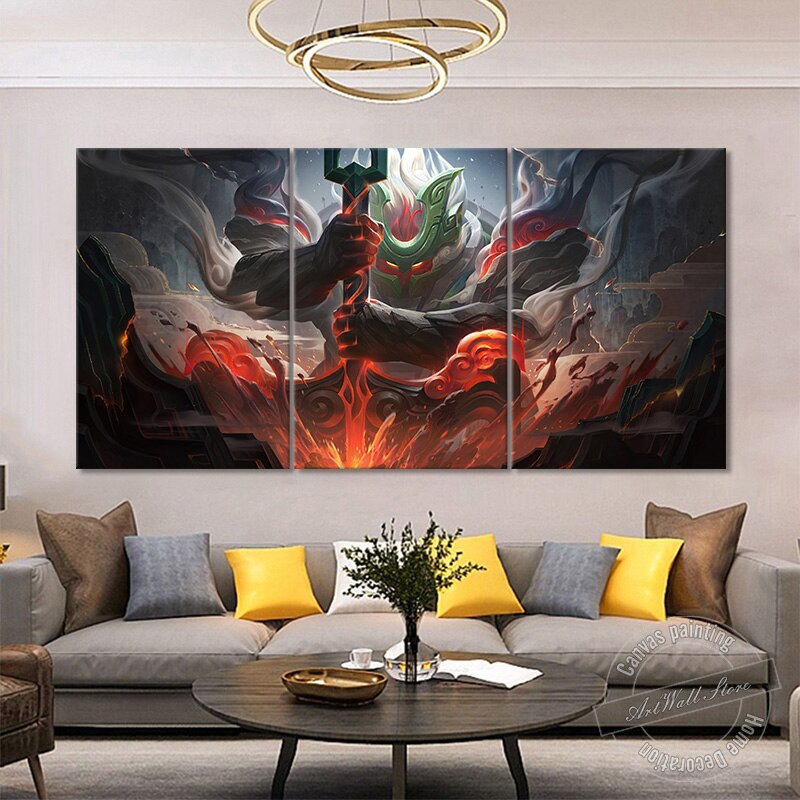 Nautilus "Titan of The Depths" "Shan Hai Scrolls" ChoGath Poster - Canvas Painting - League of Legends Fan Store