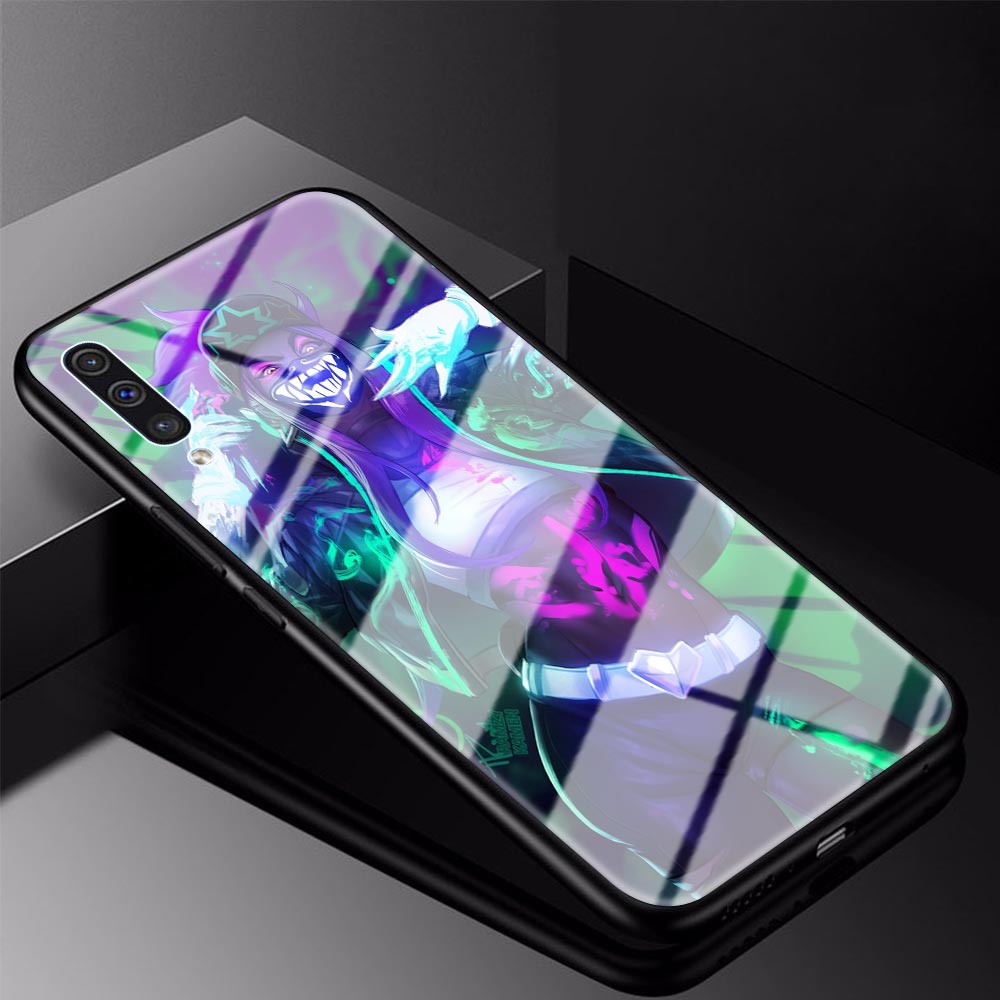 Collection 2 Glass Case For Samsung Galaxy A51 A50 A71 M31 A70 A10 A40 A30 A31 M51 Shockproof Phone Cover Back Shell League Legends LOL Kda - League of Legends Fan Store