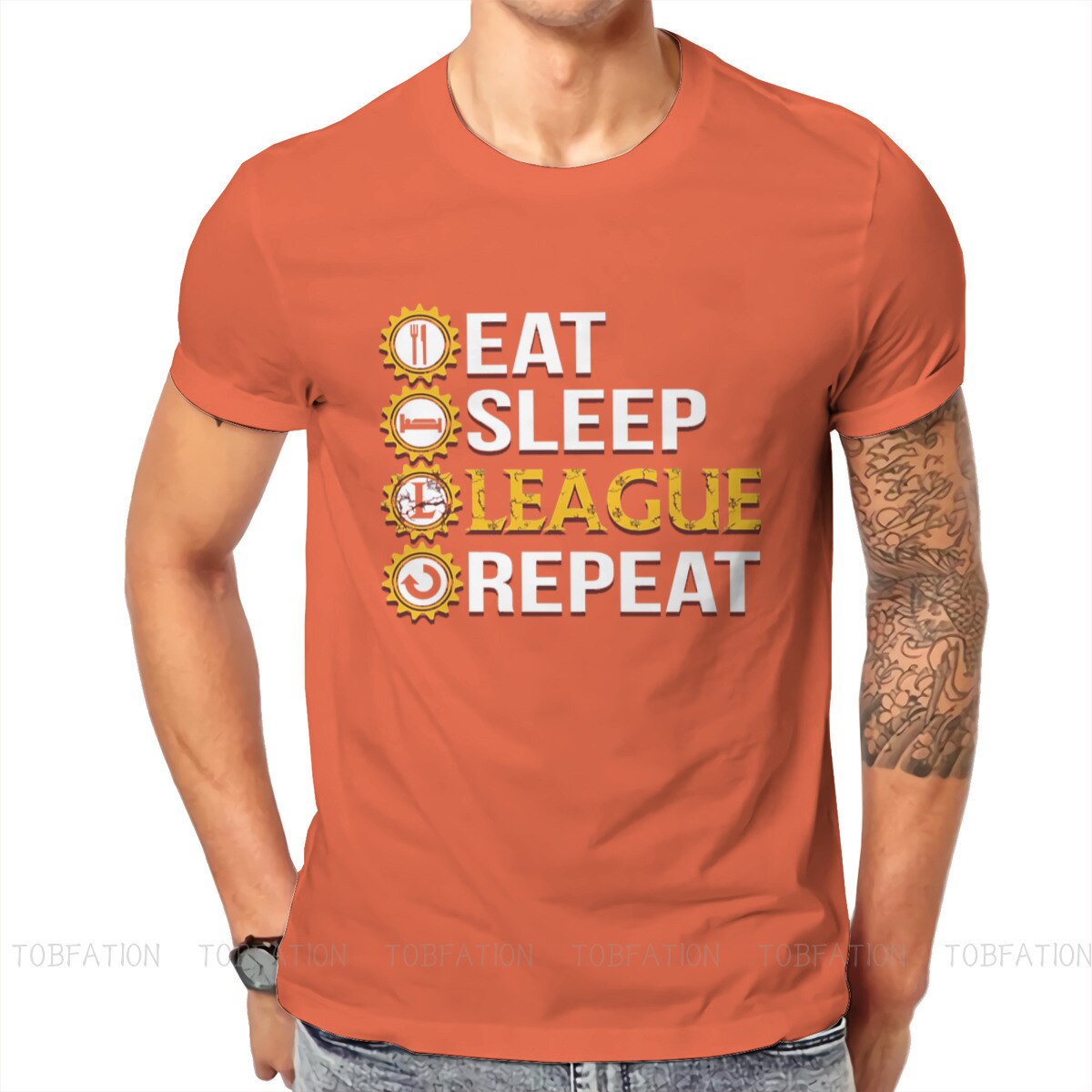 Eat Sleep League Repeat Funny T Shirt - League of Legends Fan Store