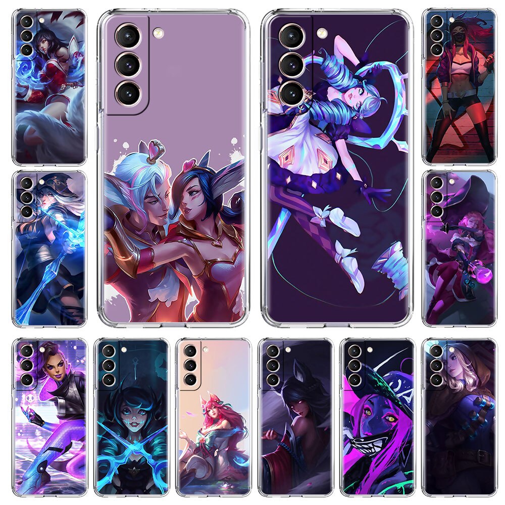 Collection 2 Transparent Phone Case for Samsung Galaxy S21 Plus S20 FE S21 UItra S10 S9 S20 S9 S8 Protect Cover Game League Of Legends Lol - League of Legends Fan Store