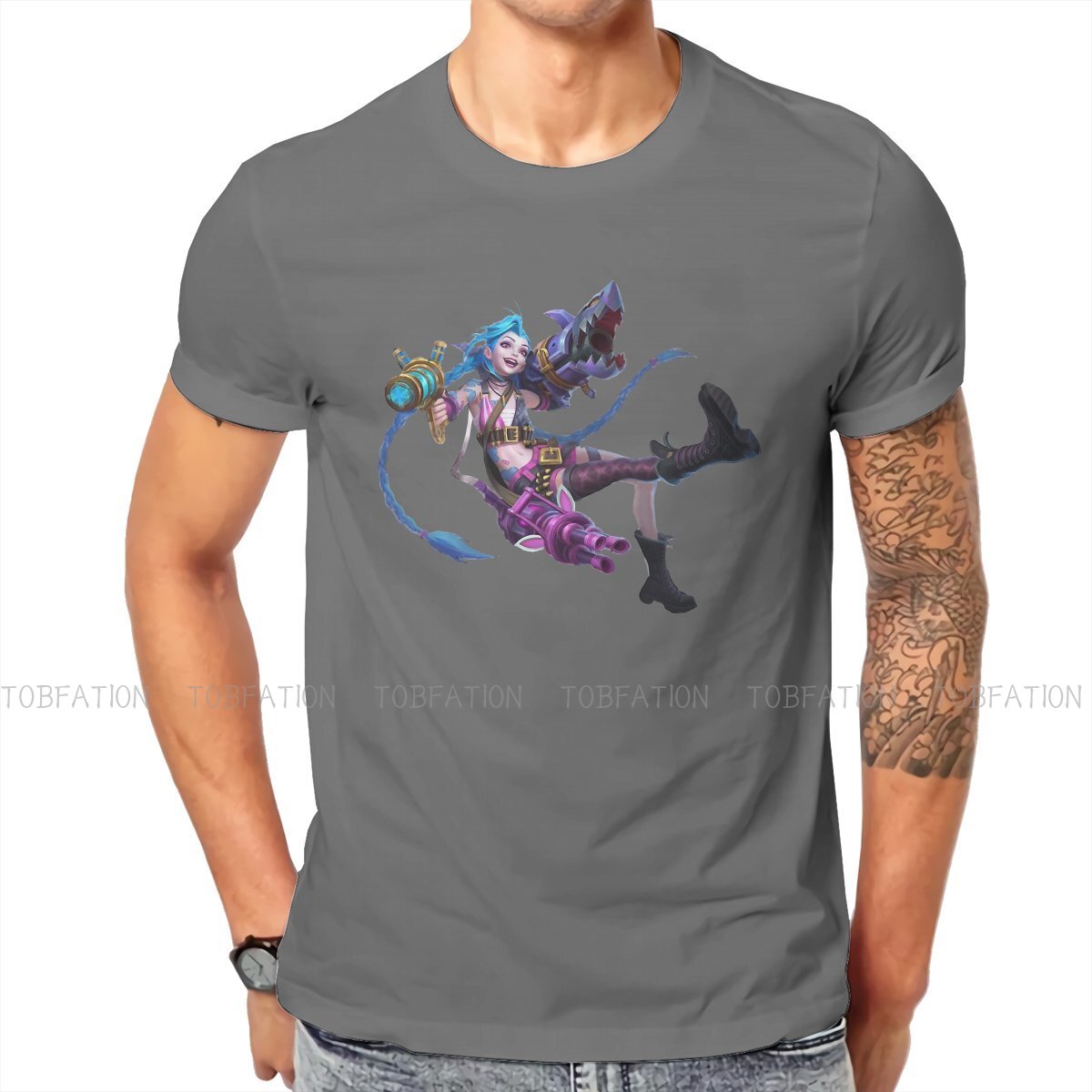 Jinx Arcane Carry T Shirt - League of Legends Fan Store