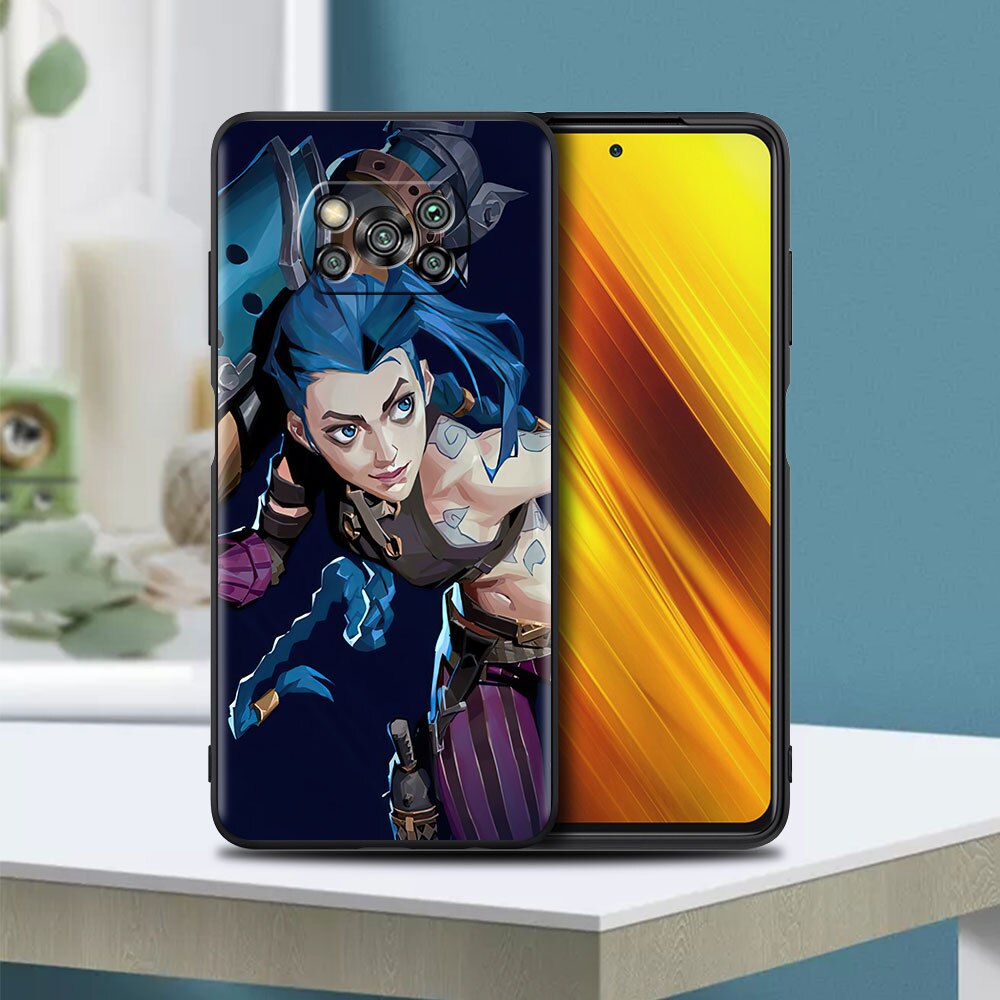 Arcane Hot Anime TPU Case For Xiaomi Mi Poco X3 NFC M4 Pro M3 F3 GT F1 X2 11T 11 Lite 10T 9T Note 10 Black Soft Phone Cover Capa - League of Legends Fan Store