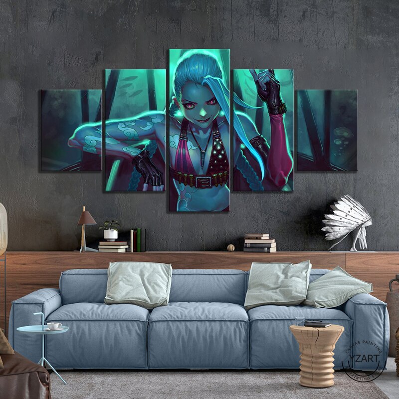 Jinx Game Poster Canvas Art for Home Decor - League of Legends Fan Store