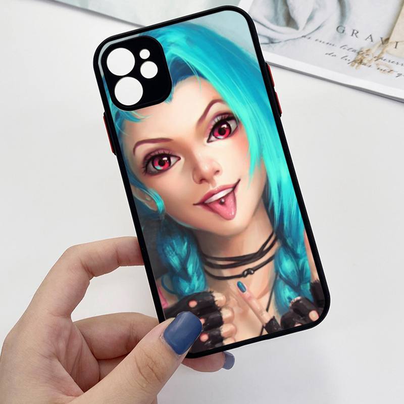 Collection 2 Arcane jinx Phone Case For iPhone 13 12 11 Mini Pro XR XS Max 7 8 Plus X Matte transparent Back Cover - League of Legends Fan Store