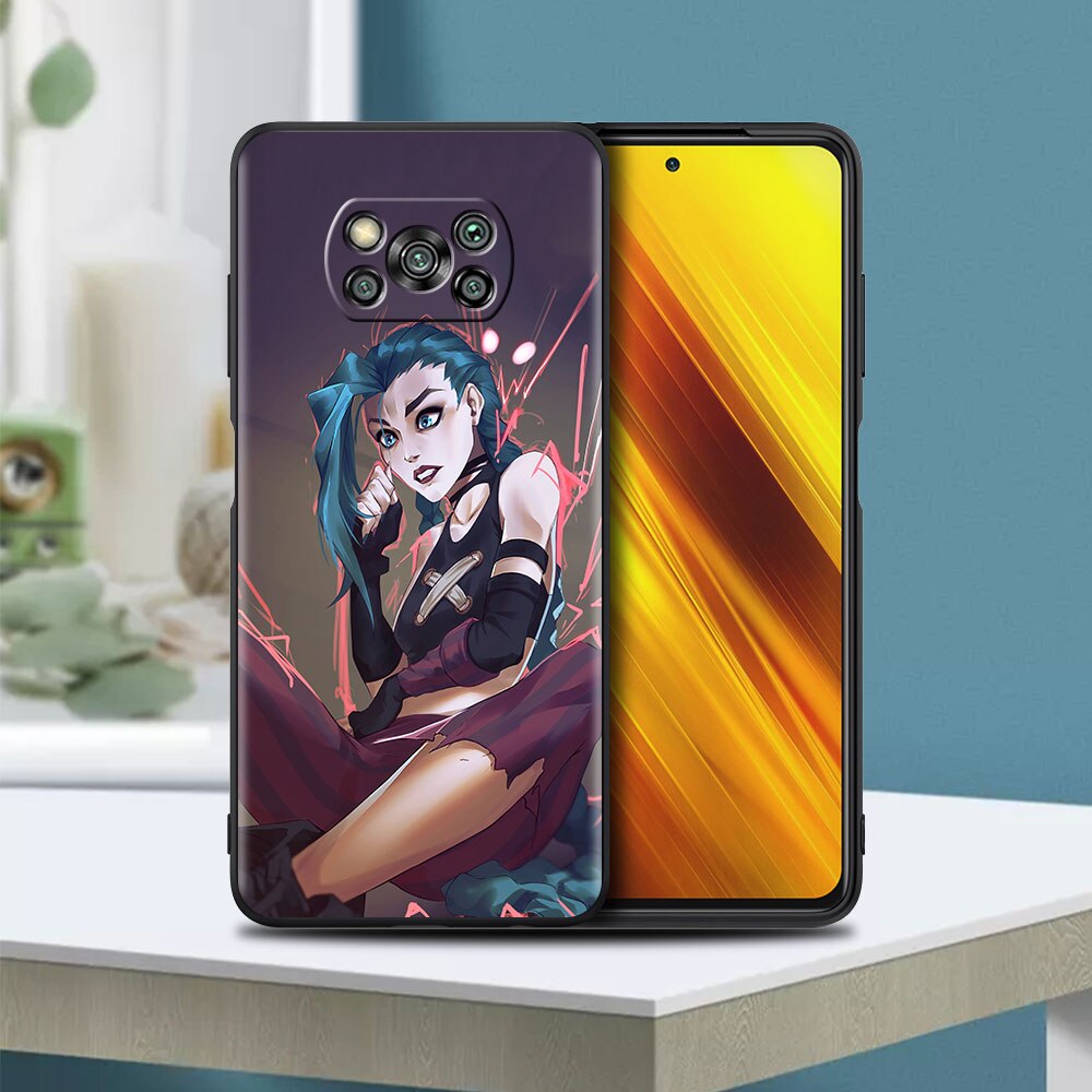 Arcane Hot Anime TPU Case For Xiaomi Mi Poco X3 NFC M4 Pro M3 F3 GT F1 X2 11T 11 Lite 10T 9T Note 10 Black Soft Phone Cover Capa - League of Legends Fan Store