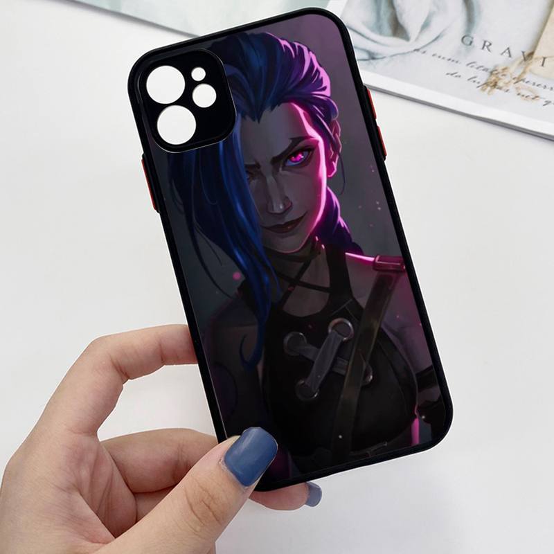 Arcane jinx Phone Case For iPhone 13 12 11 Mini Pro XR XS Max 7 8 Plus X Matte transparent Back Cover - League of Legends Fan Store