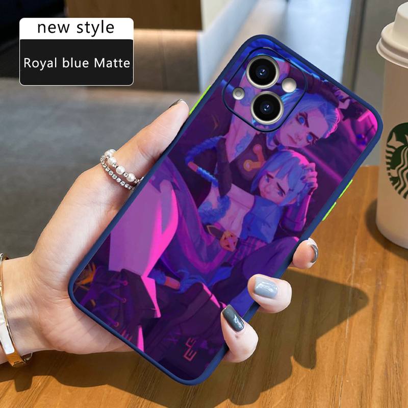 Arcane jinx Phone Case For iPhone 12 11 Mini Pro XR XS Max 7 8 Plus X Matte transparent Back Cover - League of Legends Fan Store