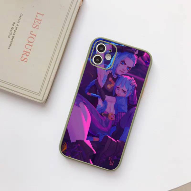 Arcane jinx Phone Case For iPhone 12 11 Mini Pro XR XS Max 7 8 Plus X Matte transparent Back Cover - League of Legends Fan Store