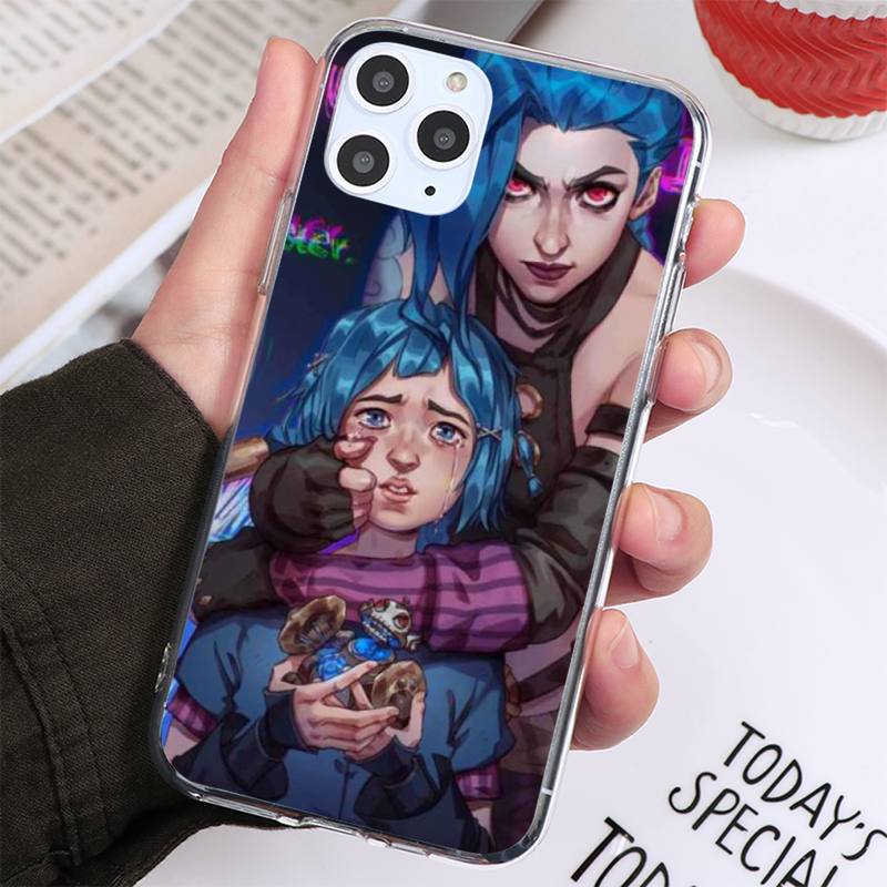 Collection 2 Arcane jinx Phone Case For iphone 13 12 11 8 7 plus mini x xs xr pro max Transparent soft - League of Legends Fan Store