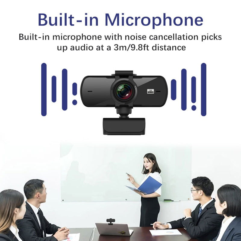 Webcam 2K Full HD 1080P Web Camera Autofocus With Microphone USB Web Cam For PC Computer Mac Laptop Desktop YouTube Webcamera - League of Legends Fan Store