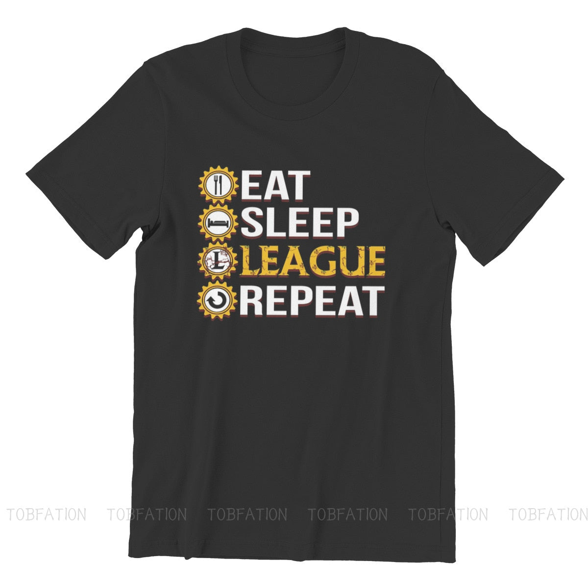 Eat Sleep League Repeat Funny T Shirt - League of Legends Fan Store