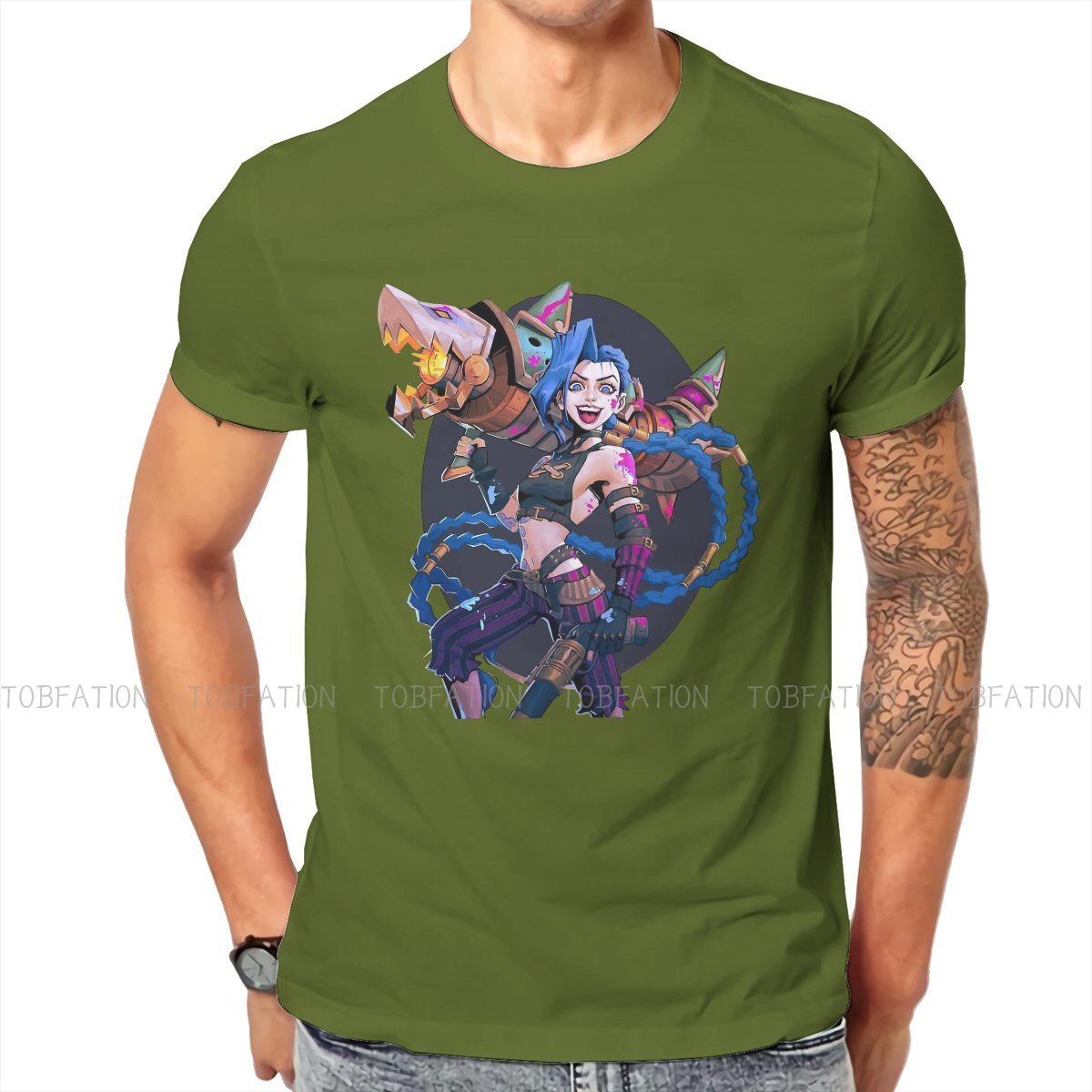 Arcane  Jinx Excited T Shirt - League of Legends Fan Store