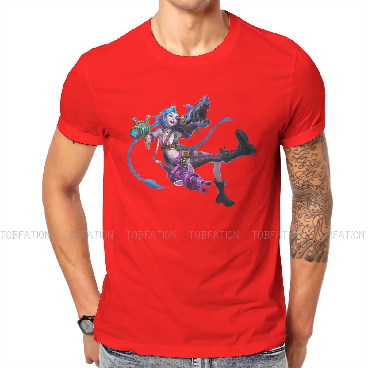 Jinx Arcane Carry T Shirt - League of Legends Fan Store