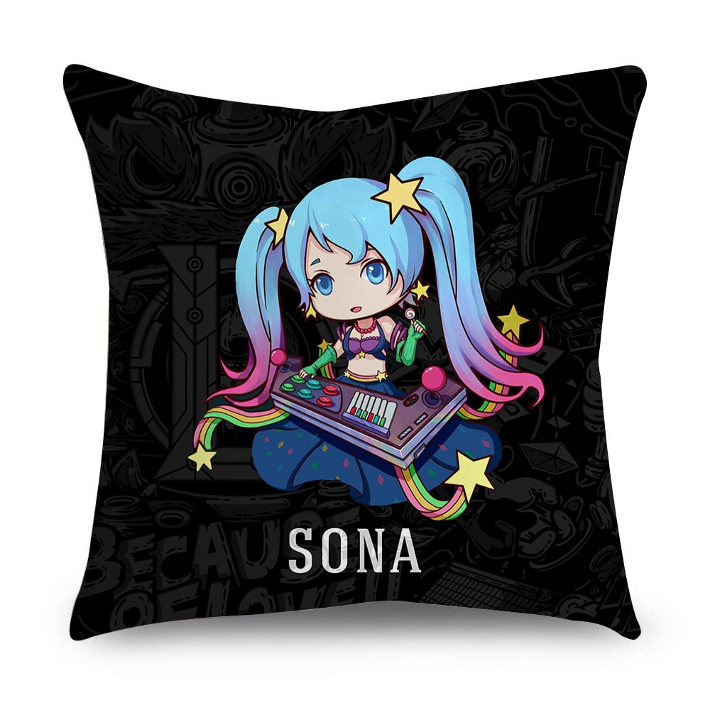 League of Legends Pillowcase Series 2 -- Lulu Amumu Jinx Yasuo Ezreal Leona Thresh Lee Sin Sona Teemo - League of Legends Fan Store