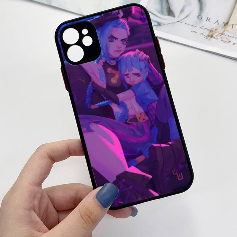 Collection 2 Arcane jinx Phone Case For iPhone 13 12 11 Mini Pro XR XS Max 7 8 Plus X Matte transparent Back Cover - League of Legends Fan Store